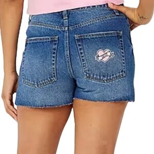 Juicy Couture Women's Denim Blue Shorts‎ Mid Rise Anna Relaxed Size 32